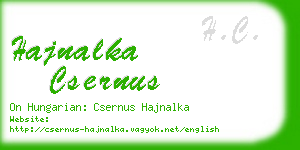 hajnalka csernus business card